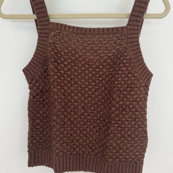 NWT J Crew Basket-stitch sweater-tank Small Brown - Picture 2 of 2